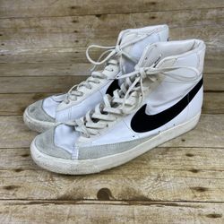 Nike Blazer Mid 77 Vintage White Black High Top Shoes BQ686-100 Mens 11