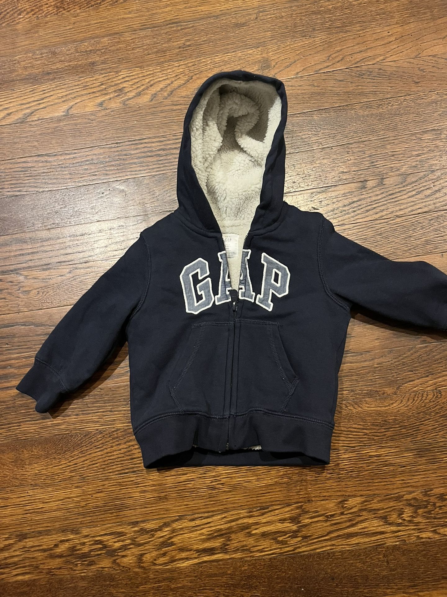 Baby Gap Fleece Hooded Sweater Size 12-18 Months
