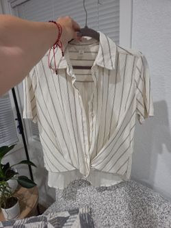 White and black blouse -