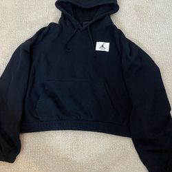 Black Cropped Jordan Hoodie