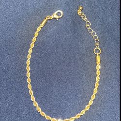 $40 Rope Bracelet 18k Gold Plated 