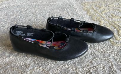 Wonder Nation Toddler Girl Flats Dress Ballet Shoes Sandals Size 10 Black New without tags
