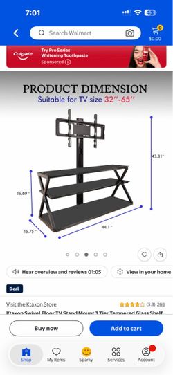 Ktaxon 3-Tier TV Stand