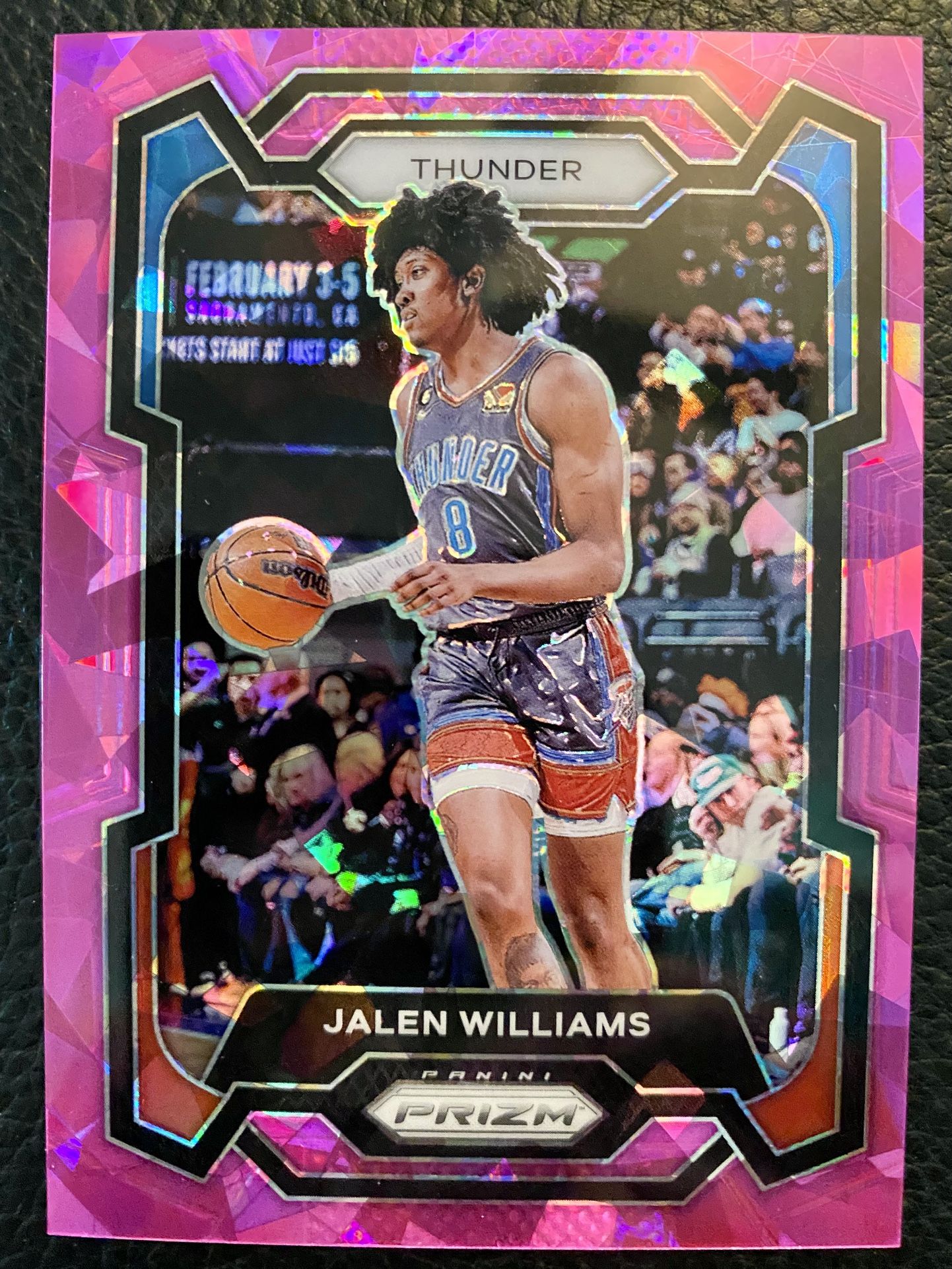 Jalen Williams 23-24 Panini Prizm Basketball #19 PINK CRACKED ICE PRIZM! THUNDER!