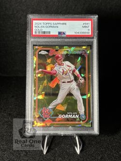Nolan Gorman 2024 Sapphire GOLD Parallel 04 /50 PSA 9