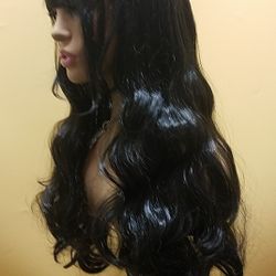 Long Black Wavy Wig
