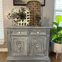 Coastal chic Sideboard/Console Cabinet/Storage Cabinet- Freshly Painted 