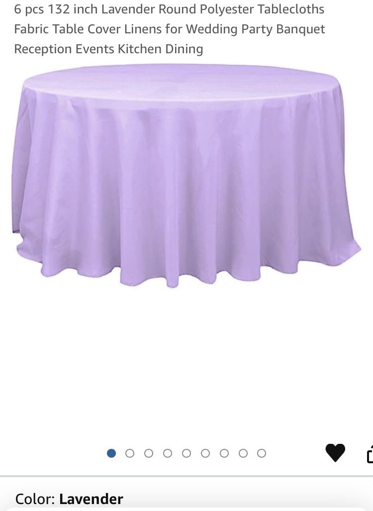 Lavender Round Tablecloth