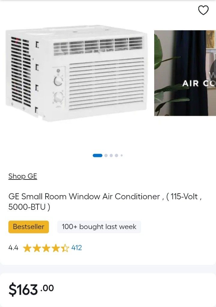 GE 5k Btu Window AC