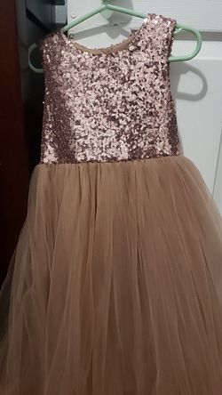 Rose gold toddler dress size 4T