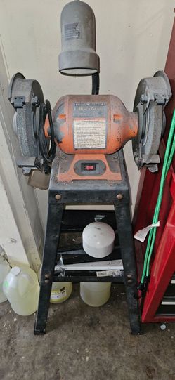 Bench grinder with stand