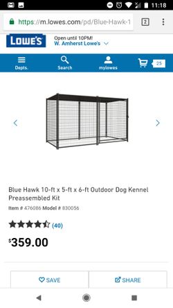 Blue hawk outdoor dog kennel hotsell