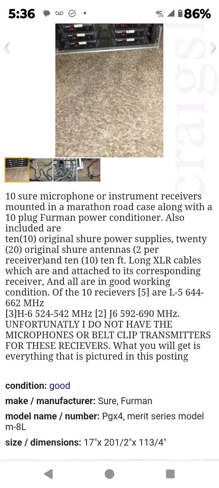 Shure Wireless Receivers