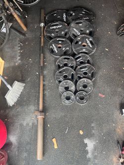 Olympic weights and barbell