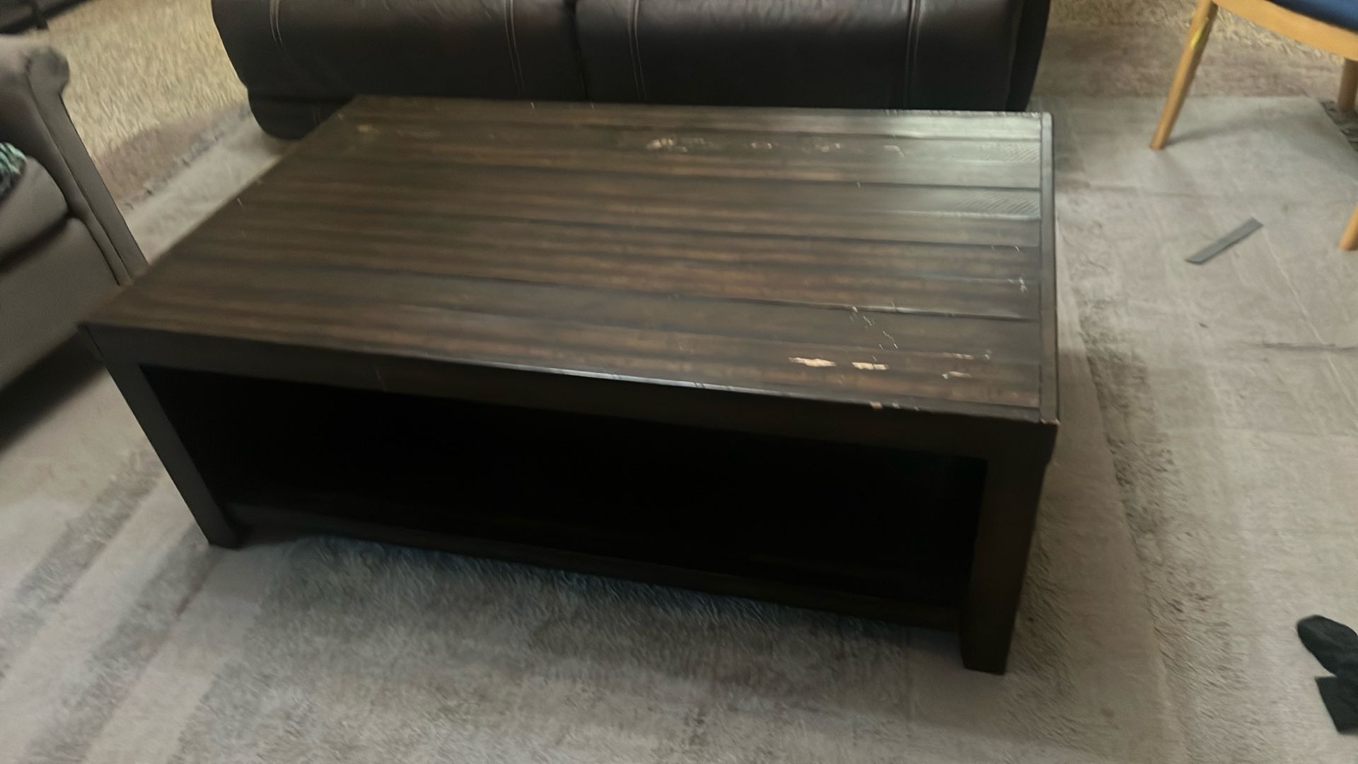 Wood Coffee Table  H18”L50W30 