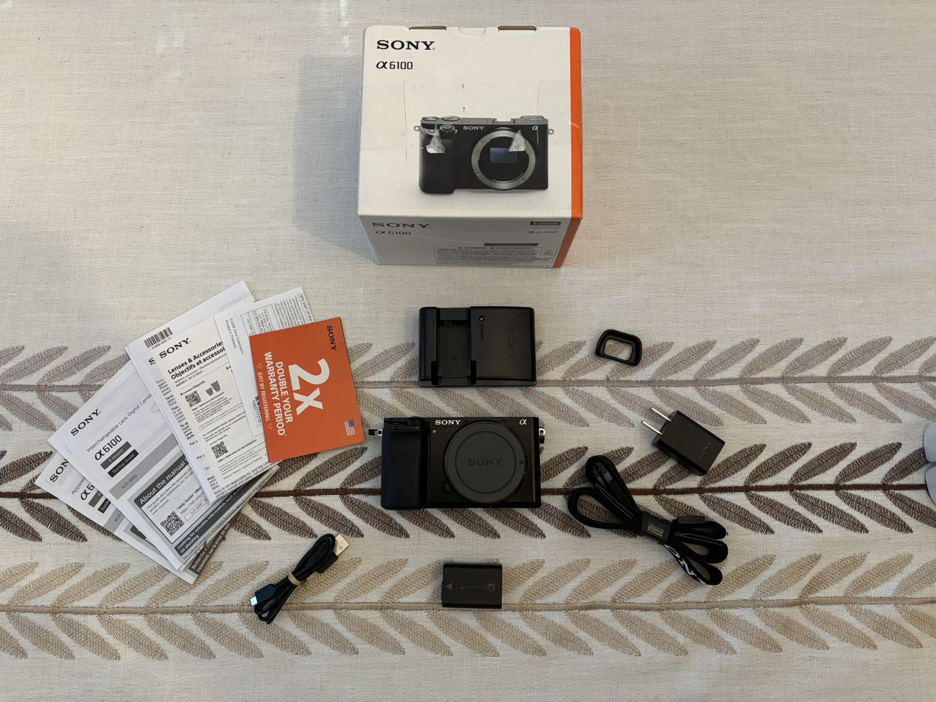 Sony a6100 – Like New, Only 2 Shutter Actuations – $600