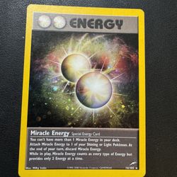 Miracle Energy - Pokemon card - Vintage 