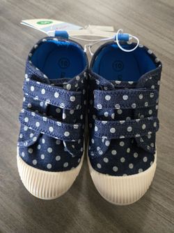 Brand New Cat & Jack Polka Dot Shoes - Size 10 Toddler / Kids NWT