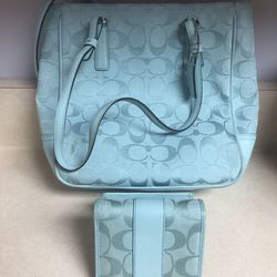 Signature Coach Purse Bag with matching wallet