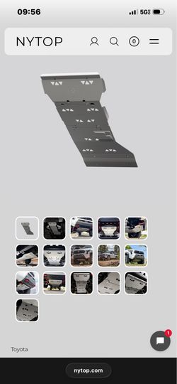 Nytop skid plate assembly for 2024+ toyota tacoma