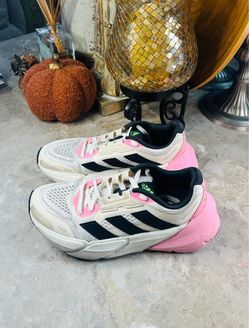 Women’s adidas Adistar Running Shoes White/Black/Pink GY3487 Size 7