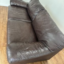 Leather Sofa Bed 