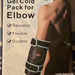 SuzziPad Elbow Ice Pack for Injuries with Double-Sided Fabric Cover Wearable ...