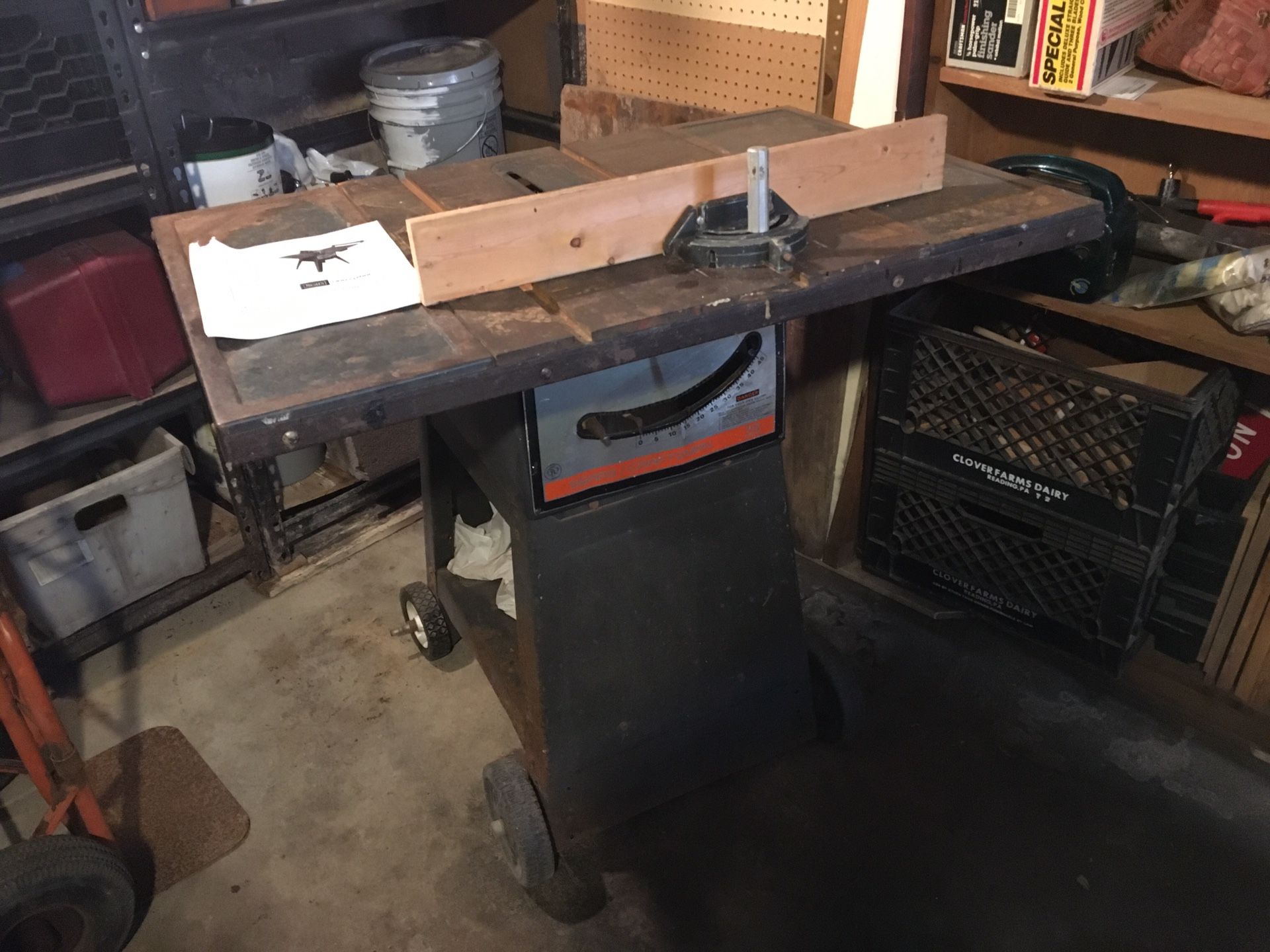 Sears Craftsman 10” table saw and wheeled stand