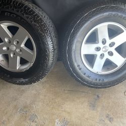 Jeep Rims With Tires 5 Pcs