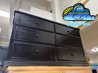 Six drawer dresser black pinewood cajonera Comoda Pino nuevo