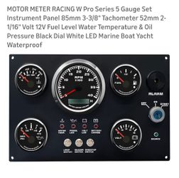 MOTOR METER RACING W Pro Series 5 Gauge Set