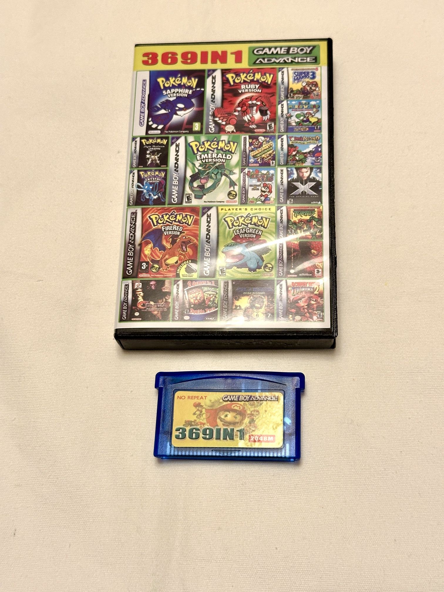 369 In 1 GBA Games With The Case (Brand New)