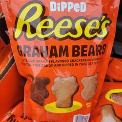 REESE'S Chocolate Peanut Butter Candy Dipped Graham Bears, 24 oz.