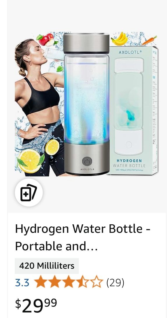 Axolotl Hydrogen Water Bottle