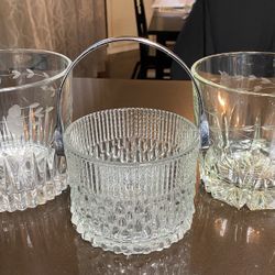 CRYSTAL GLASS ICE BUCKETS