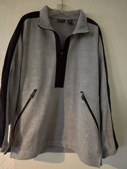 Men’s Pullover Zip V Neck Fleece Sweatshirt. XL