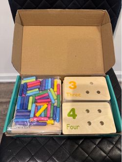 Wooden Counting Peg Board | Montessori Math & Number Learning Toy | Complete Set | Ages 3+