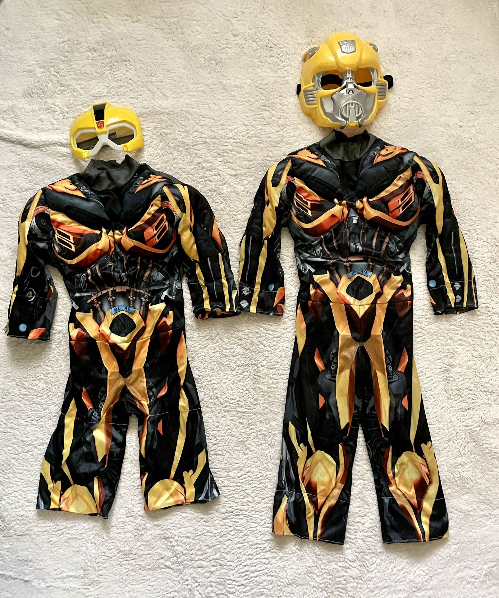Size 3/4T & 2/3T Bumblebee Transformers Toddler Halloween Costumes w/Masks $15 EACH