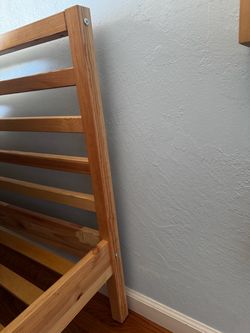 Queen Size IKEA Bed Frame in Natural Birch Wood