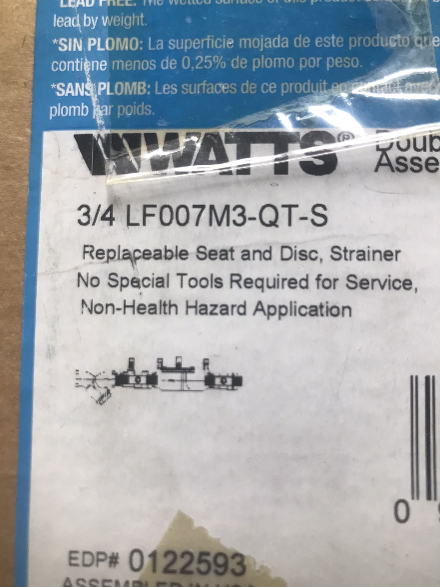 Watts Double check valve