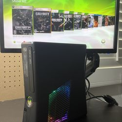 Xbox 360 Slim RGH3 – 500GB HDD & Power Supply Included