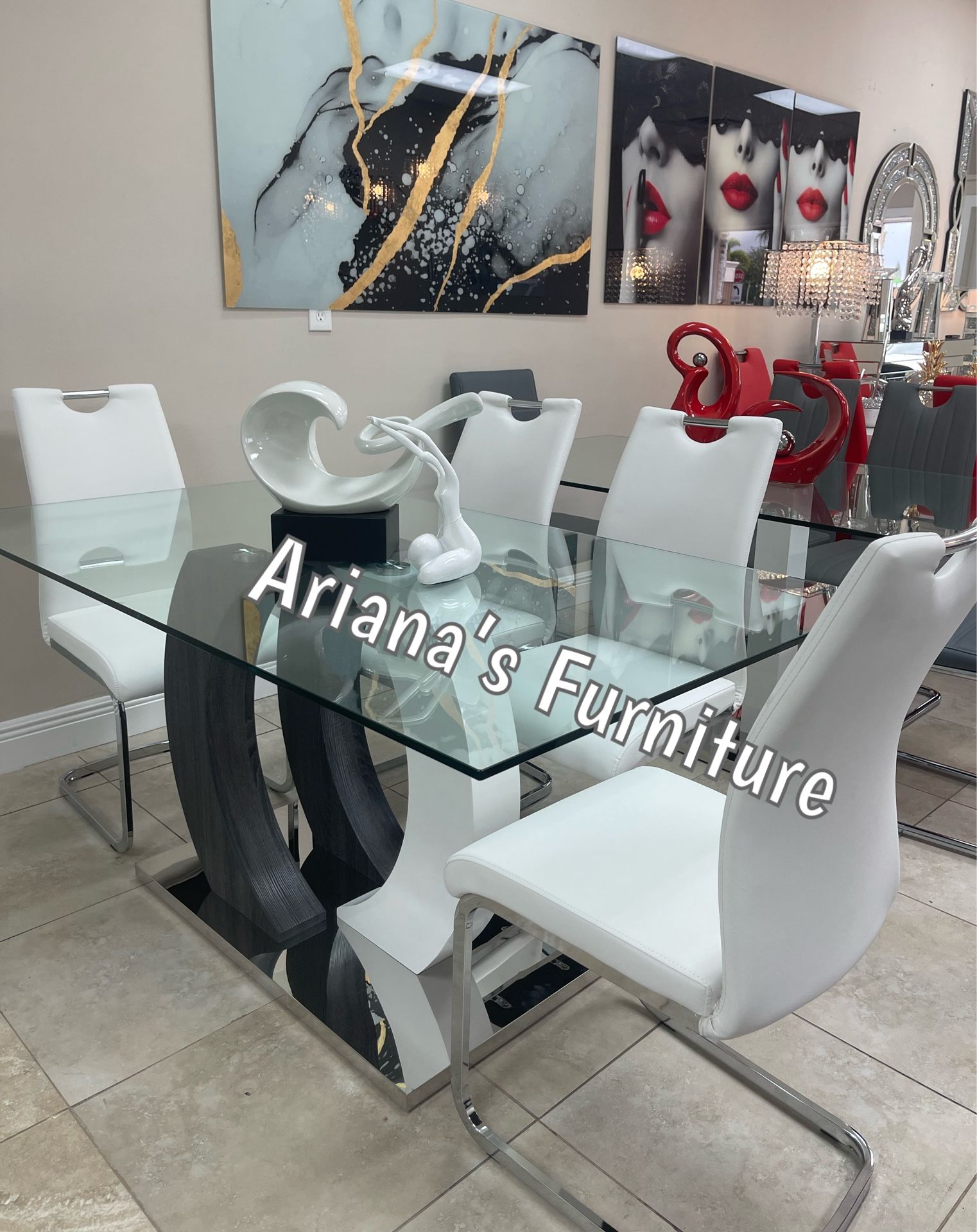 New Dining Table Set 63x35