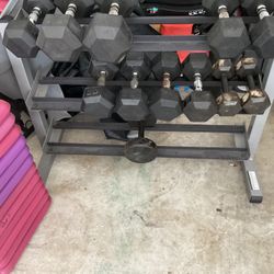 Dumbbells And Rack