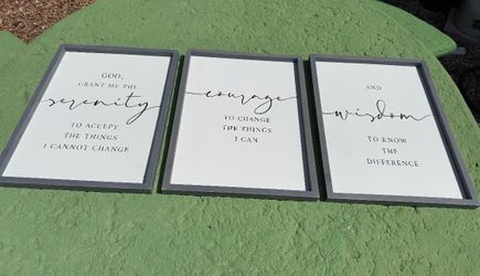 3 Frame Serenity Prayer