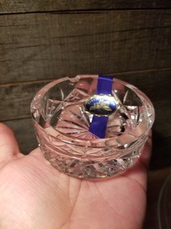 Small personal vintage single cigarette made in Ireland TIPPERARY Crystal ashtray