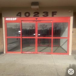 Commerical Red Sliding door