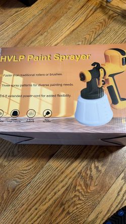 New in box Paint Sprayer, HVLP Spray Gun with Cleaning & Blowing Joint, 4 Copper Nozzles & 3 Patterns, Paint Sprayers for House Painting, Furniture, W