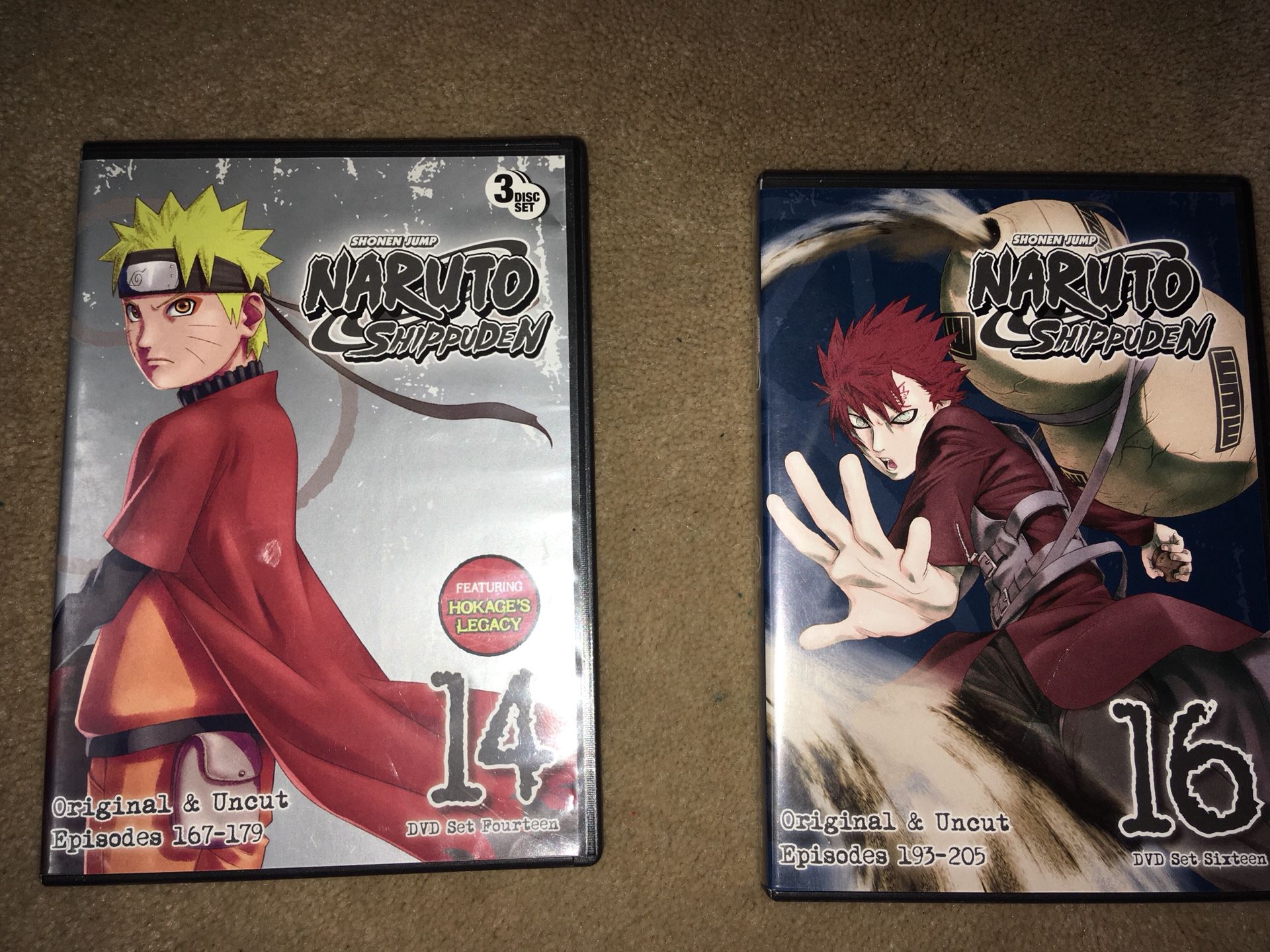 Naruto shippuden DVD’s