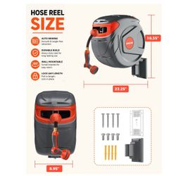 brand new retractable garden hose reel