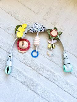 Taf Toys Savannah Baby Stroller Arch Toy, Car Seat Toys, Adjustable Stroller Toy with Hanging Sensory Activity Toys, Fits Bassinets, Cribs, Baby Bounc